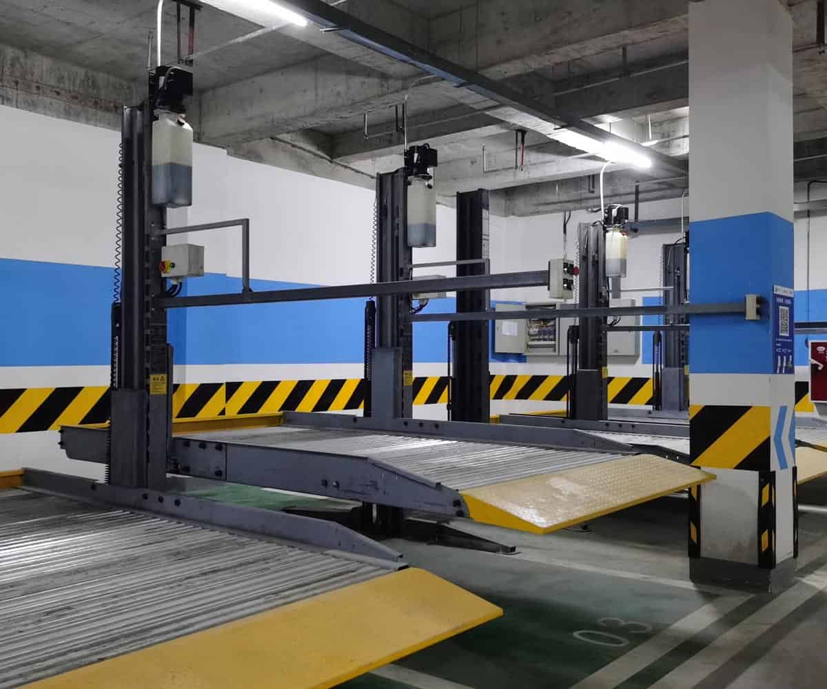 四柱簡(jiǎn)易升降機(jī)械式停車庫